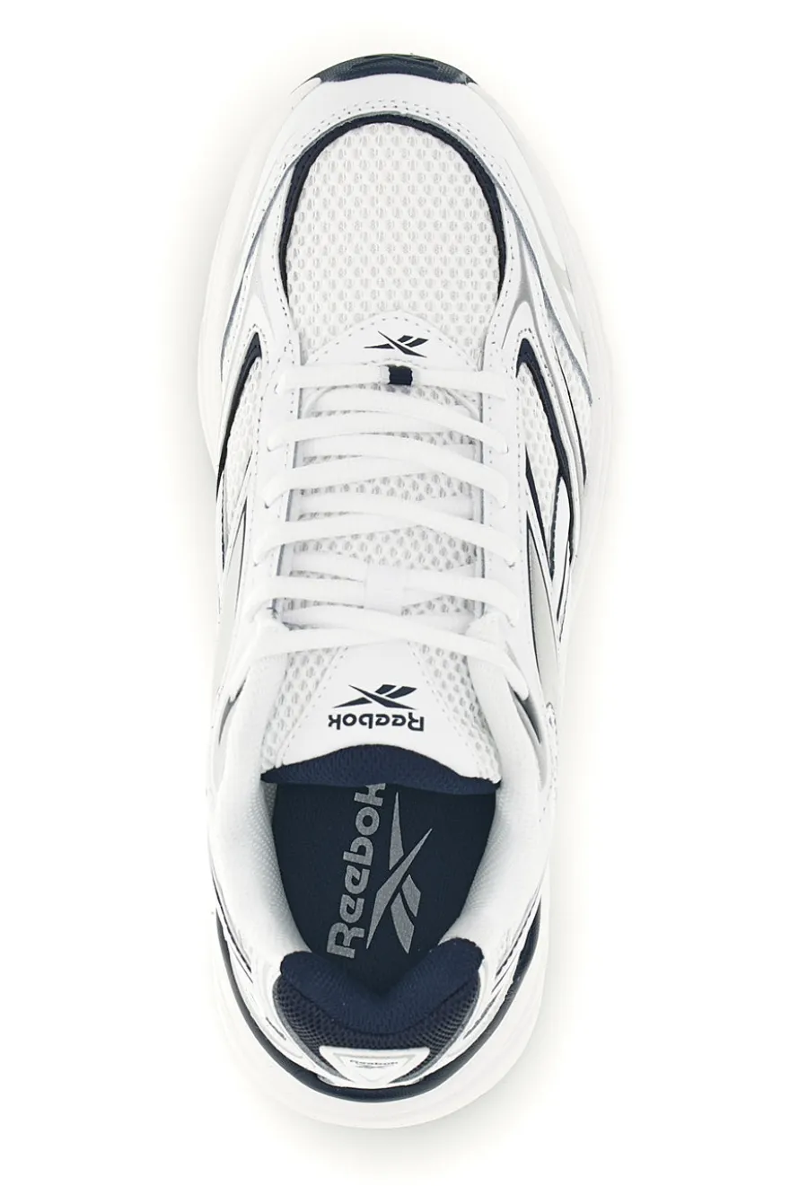 Sneakers bianco con inserti navy e silver Reebok Belwave