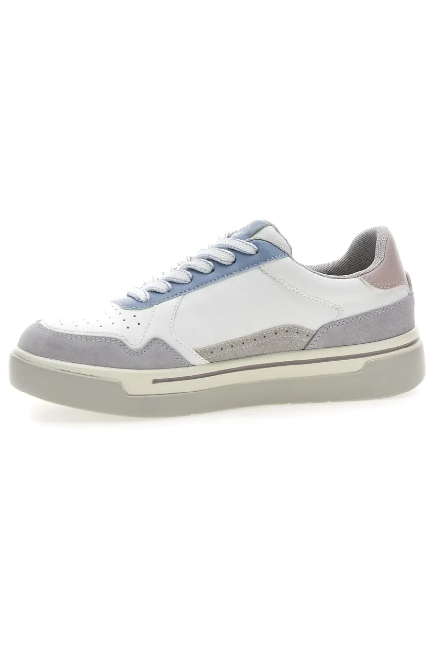 Sneakers Bianco e Azzurro platform in pelle Pittarello capsule Casey