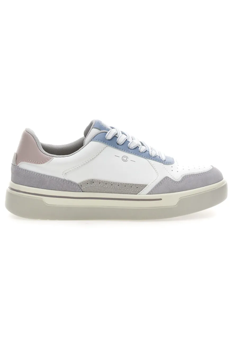 Sneakers Bianco e Azzurro platform in pelle Pittarello capsule Casey