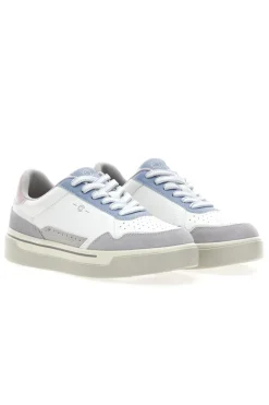 Sneakers Bianco e Azzurro platform in pelle Pittarello capsule Casey