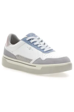 Sneakers Bianco e Azzurro platform in pelle Pittarello capsule Casey