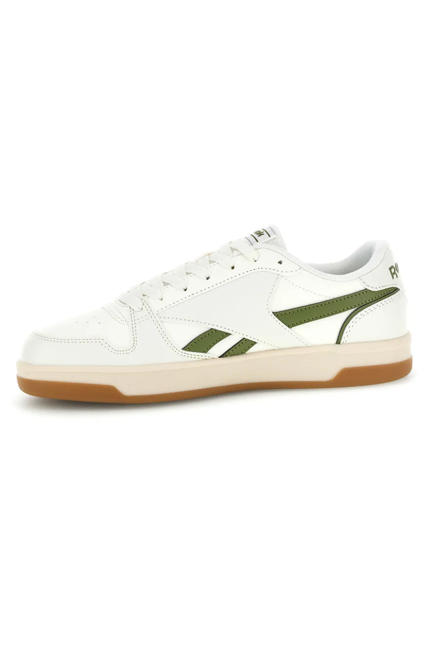 Sneakers bianco e verde rétro con suola in gomma Reebok Match Prime V2