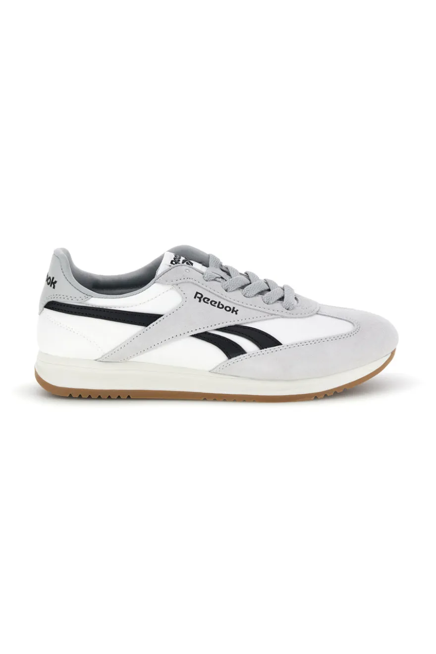 Sneakers bianco in tessuto con inserti grigio chiaro Reebok World 70