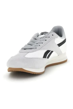 Sneakers bianco in tessuto con inserti grigio chiaro Reebok World 70