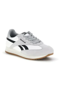 Sneakers bianco in tessuto con inserti grigio chiaro Reebok World 70