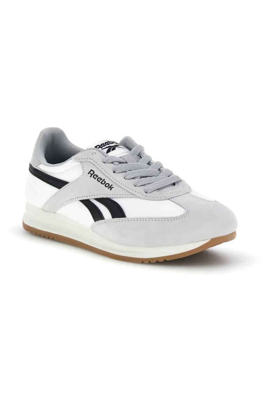 Sneakers bianco in tessuto con inserti grigio chiaro Reebok World 70