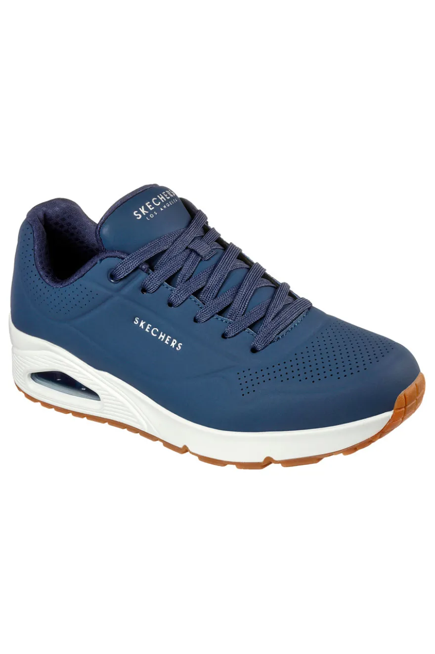 Sneakers blu ammortizzate con air cushion Skechers Uno Stand On Air