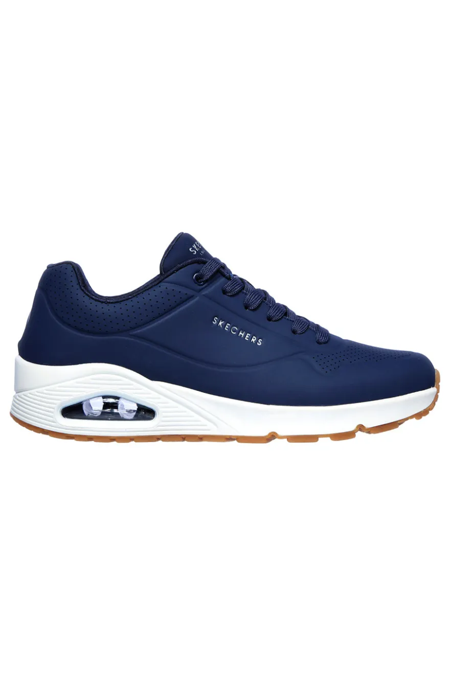 Sneakers blu ammortizzate con air cushion Skechers Uno Stand On Air