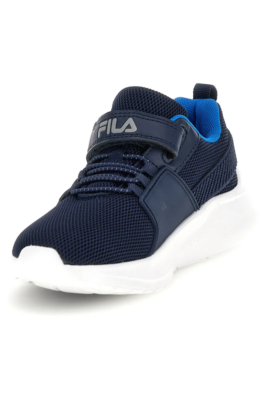 Sneakers blu con strappi e inserti azzurri Fila Upspark Velcro Kids