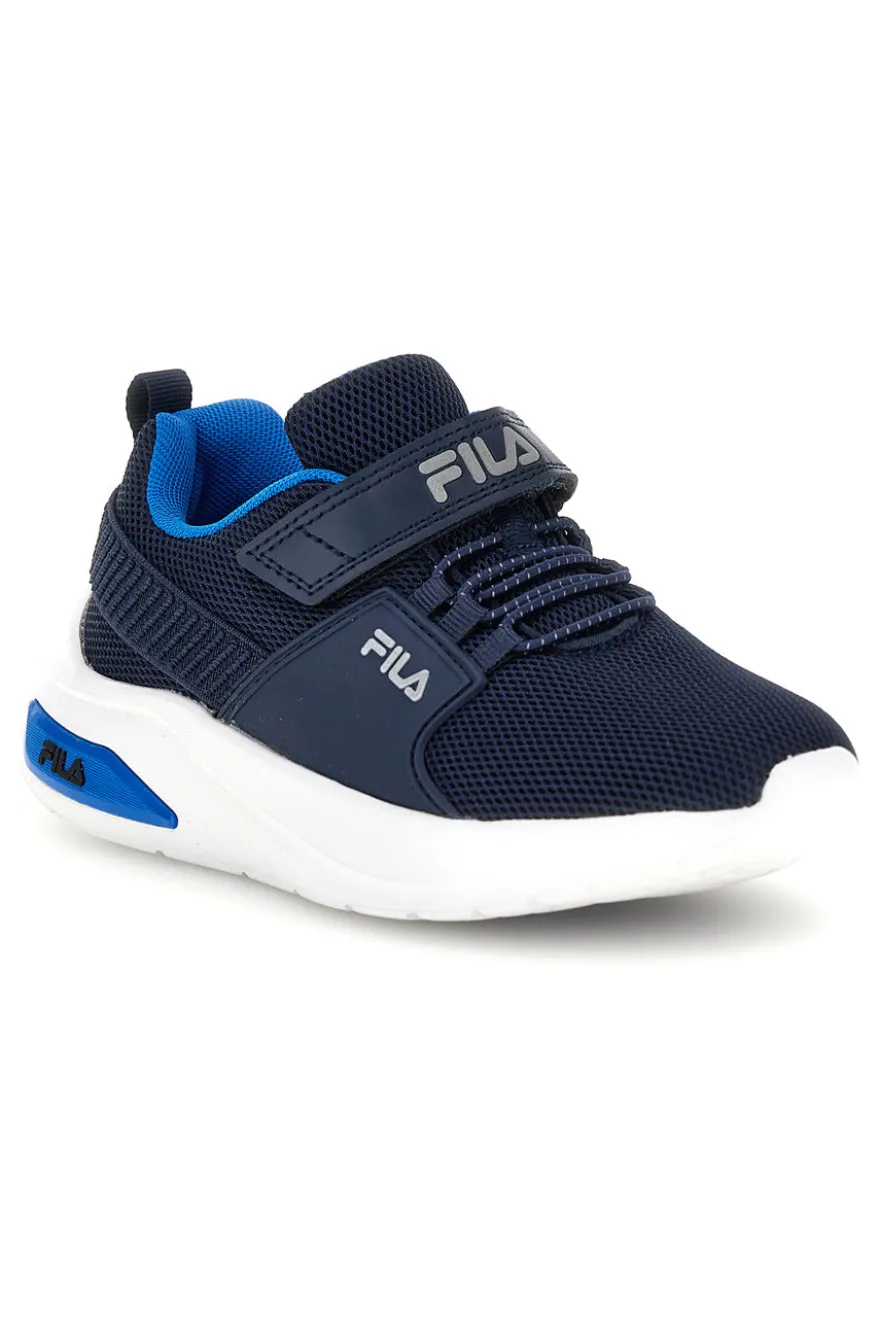 Sneakers blu con strappi e inserti azzurri Fila Upspark Velcro Kids