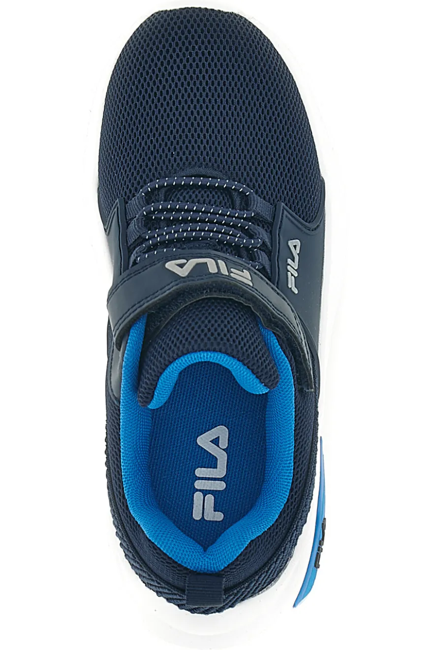 Sneakers blu con strappi e inserti azzurri Fila Upspark Velcro Kids