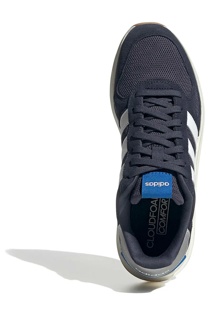 Sneakers blu navy stile retrò con suola running Adidas Run 84
