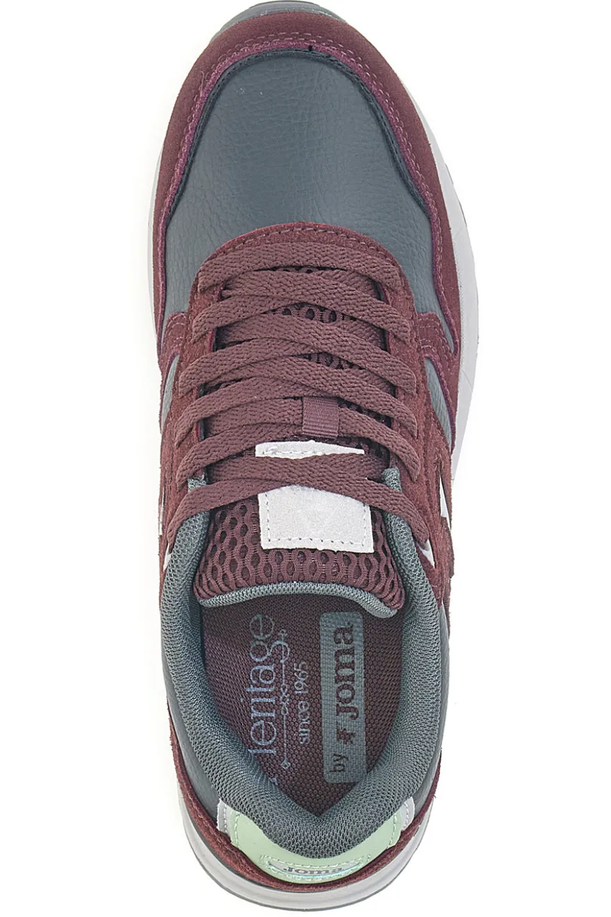 Sneakers bordeaux in pelle e materie sintetiche Joma C200 Lady 2520