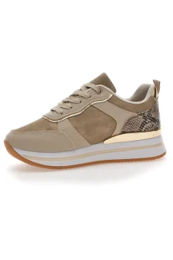 Sneakers con Platform Beige Prima Riga 424