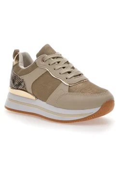Sneakers con Platform Beige Prima Riga 424
