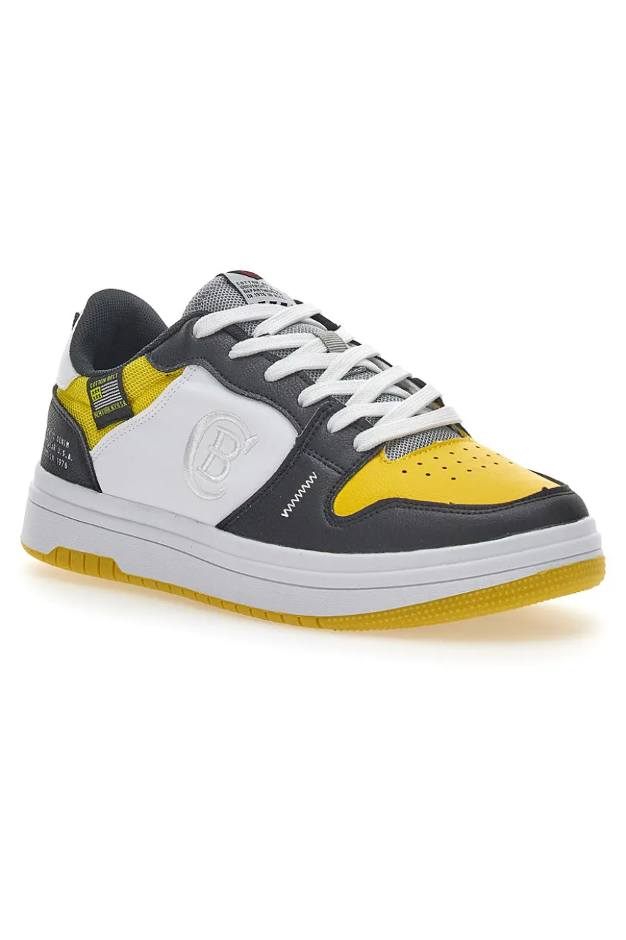 Sneakers Cotton Belt Funky Bicolor Gialle