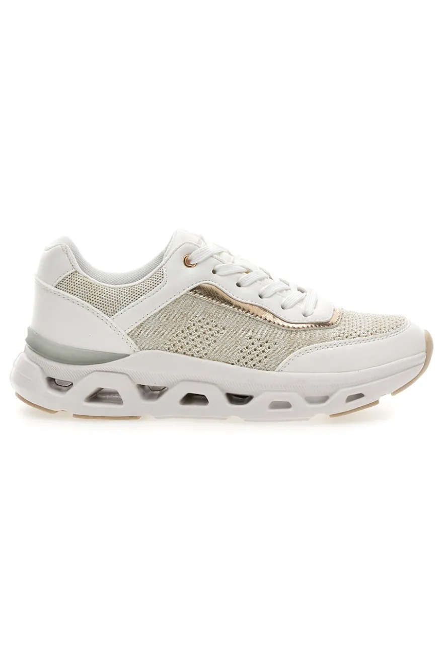 Sneakers da donna beige con inserti traforati Pittarello 8W25013