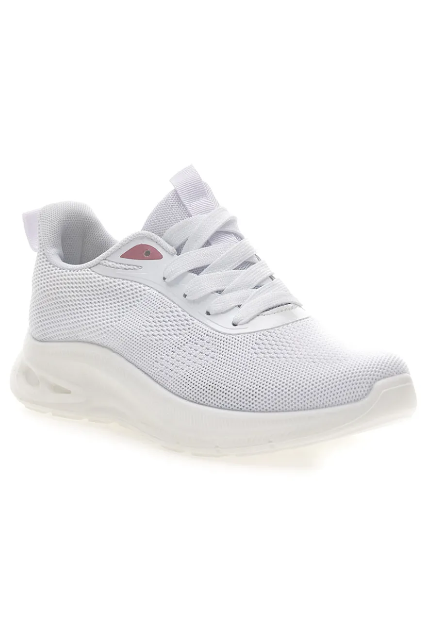 Sneakers da donna bianco in tessuto traspirante Mio tempo TF2593