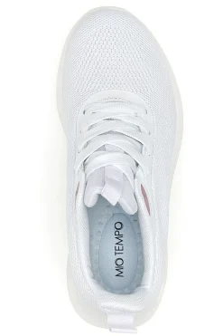 Sneakers da donna bianco in tessuto traspirante Mio tempo TF2593