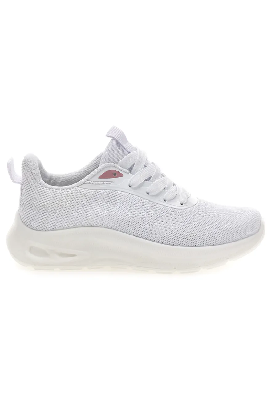 Sneakers da donna bianco in tessuto traspirante Mio tempo TF2593