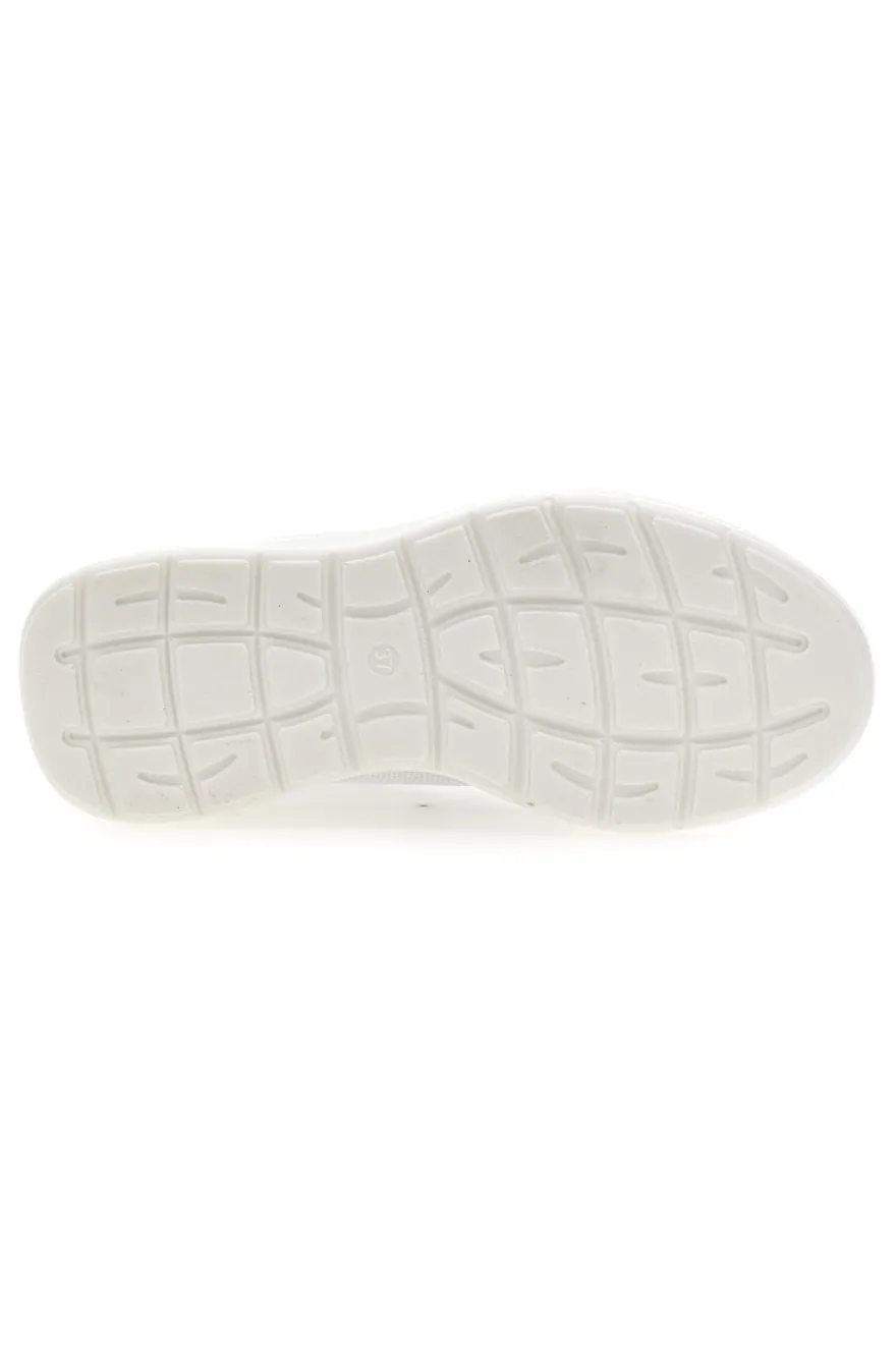 Sneakers da donna bianco in tessuto traspirante Mio tempo TF2593