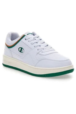 Sneakers da uomo bianche con dettagli verdi Champion RD18 Low