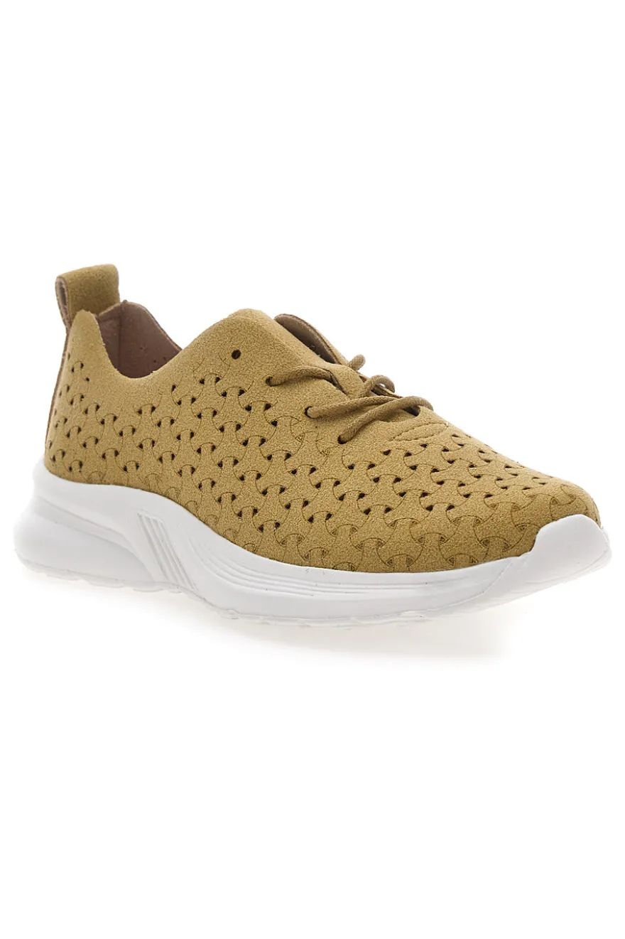 Sneakers Gialle con Tomaia Traforata TALEMI BK25S861