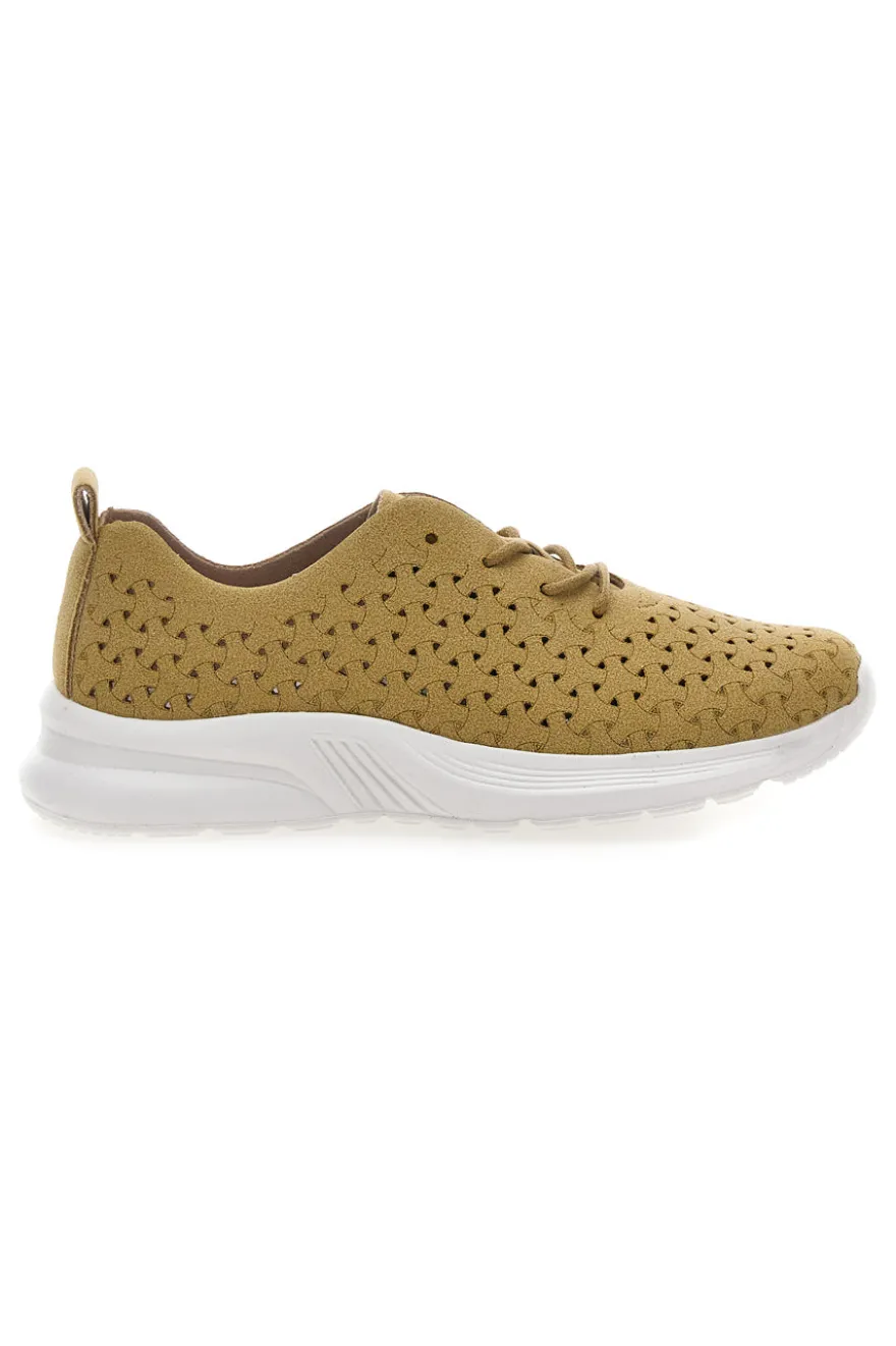 Sneakers Gialle con Tomaia Traforata TALEMI BK25S861
