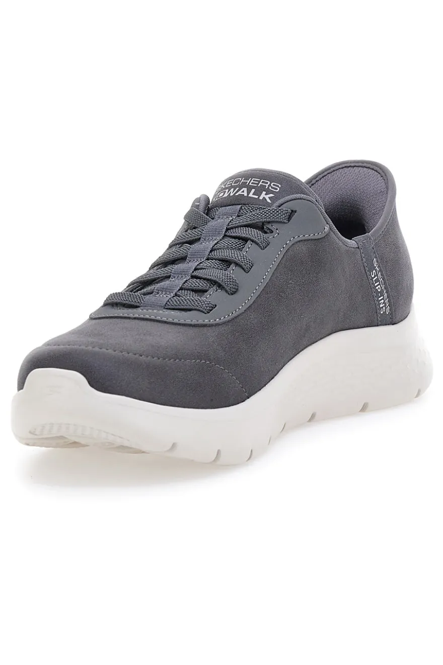 Sneakers Grigie Con Slip-Ins Skechers Go Walk Flex Smooth Motion