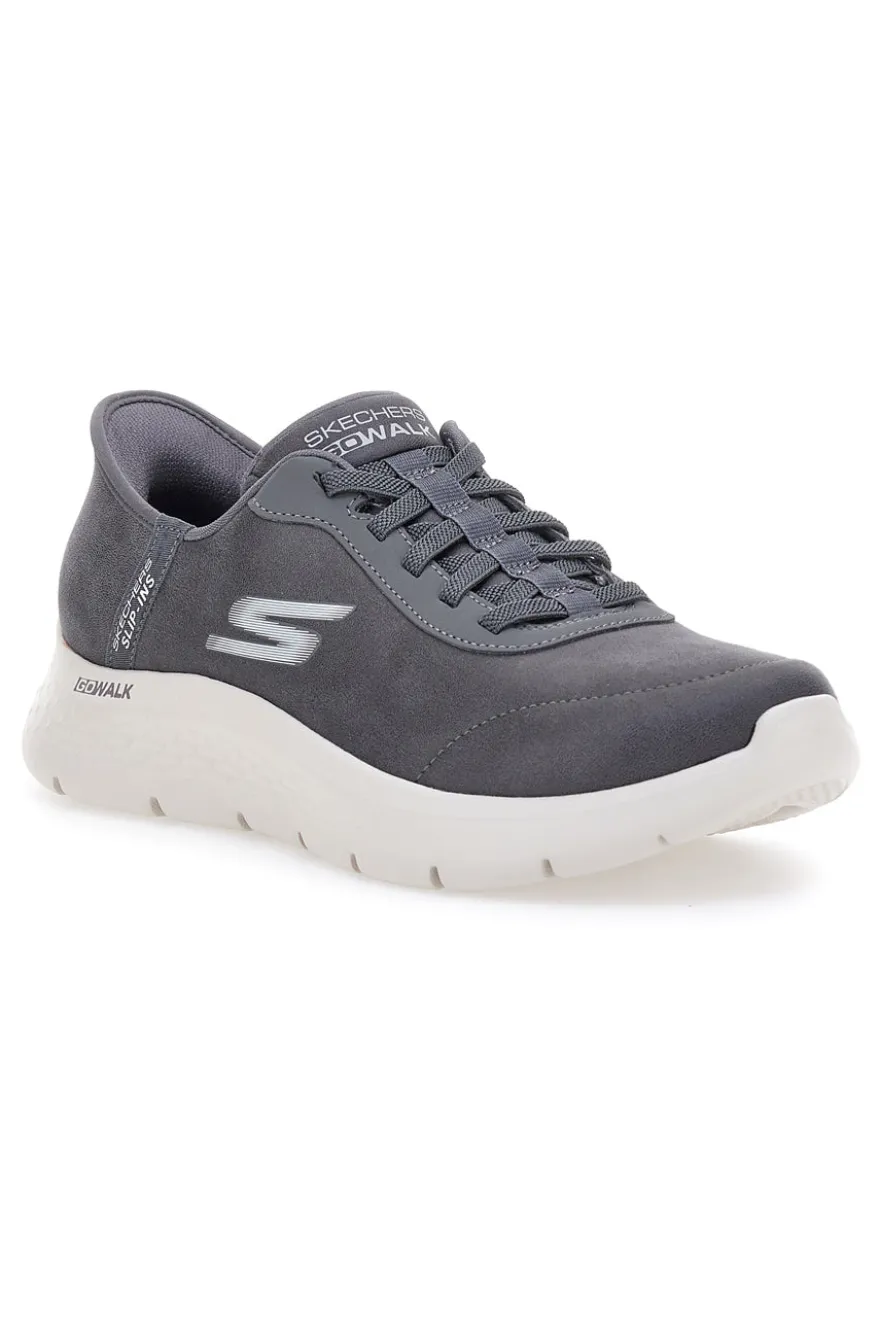 Sneakers Grigie Con Slip-Ins Skechers Go Walk Flex Smooth Motion