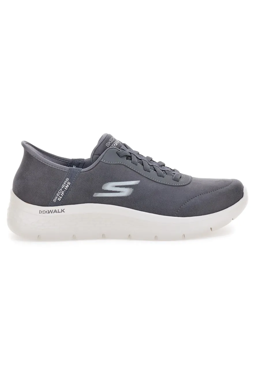 Sneakers Grigie Con Slip-Ins Skechers Go Walk Flex Smooth Motion
