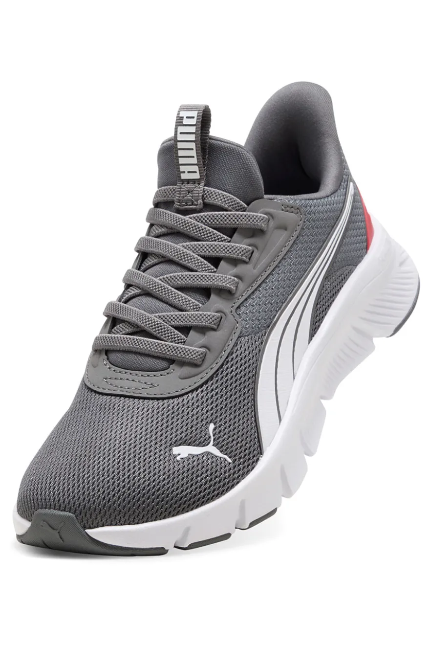 Sneakers grigie e bianche slip on in mesh Puma Flexfocus Lite SLIPTECH Jr