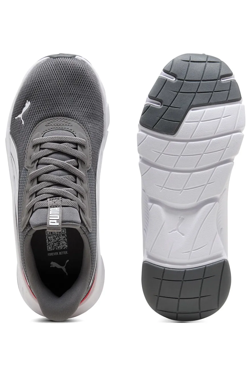 Sneakers grigie e bianche slip on in mesh Puma Flexfocus Lite SLIPTECH Jr
