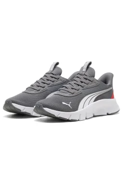 Sneakers grigie e bianche slip on in mesh Puma Flexfocus Lite SLIPTECH Jr