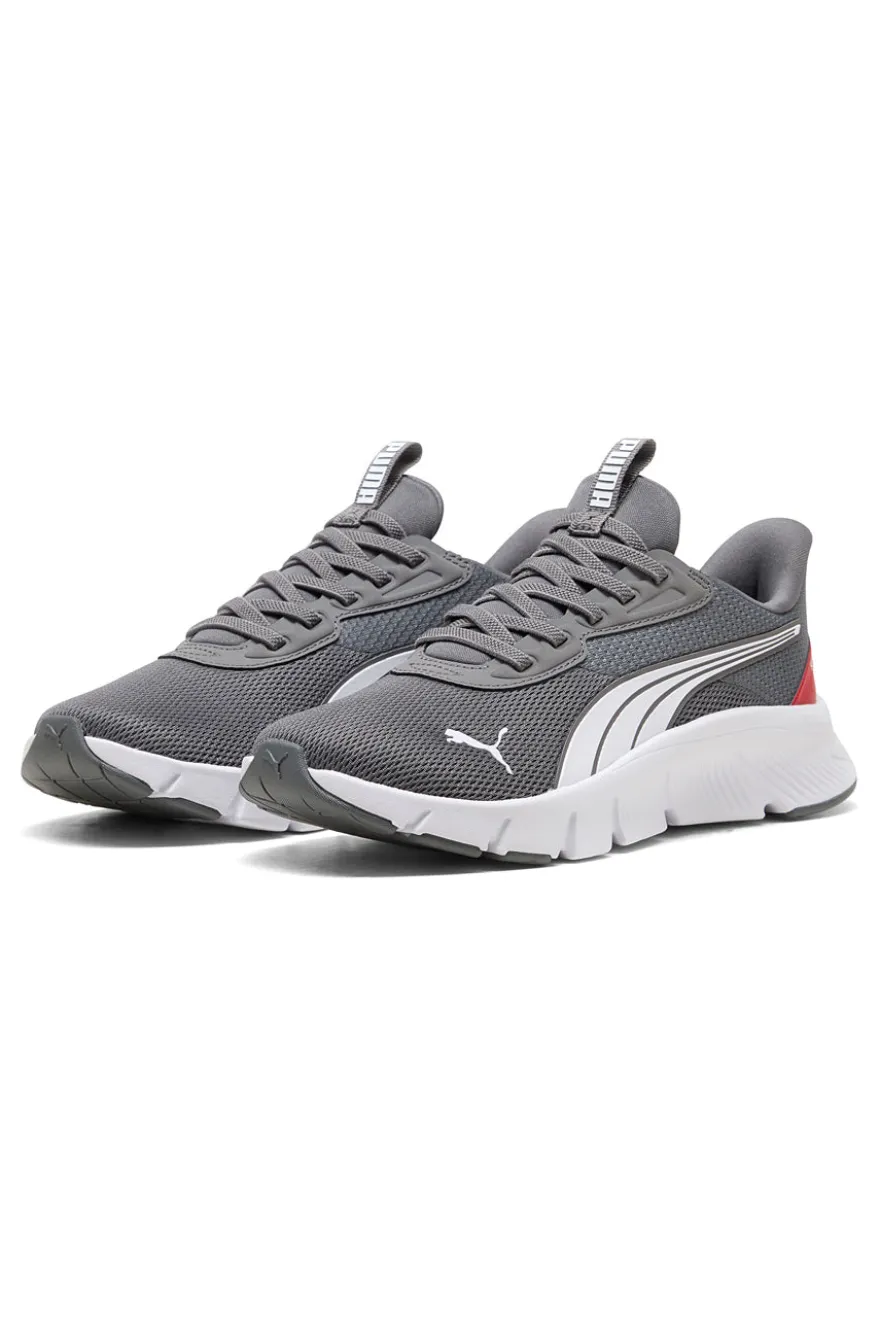 Sneakers grigie e bianche slip on in mesh Puma Flexfocus Lite SLIPTECH Jr