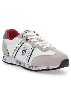 Sneakers Grigie e Bianche Con Lacci Marina Militare MM255