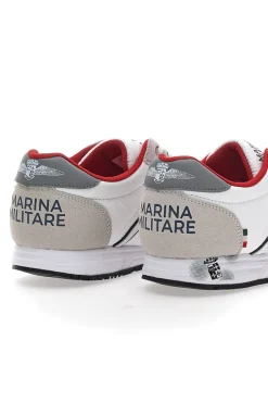 Sneakers Grigie e Bianche Con Lacci Marina Militare MM255