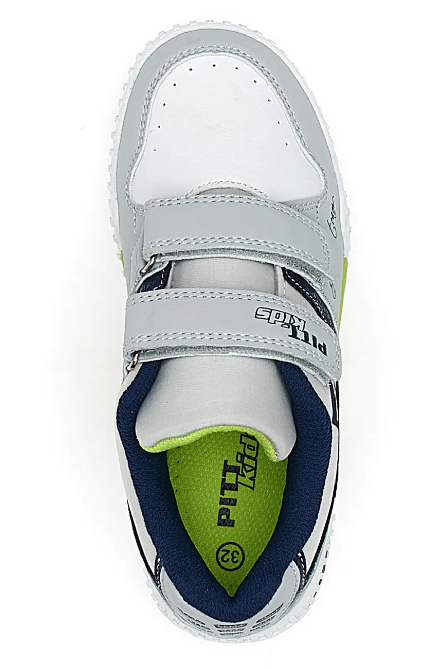 Sneakers Grigie e Blu con Luci Pitt Kids 22695