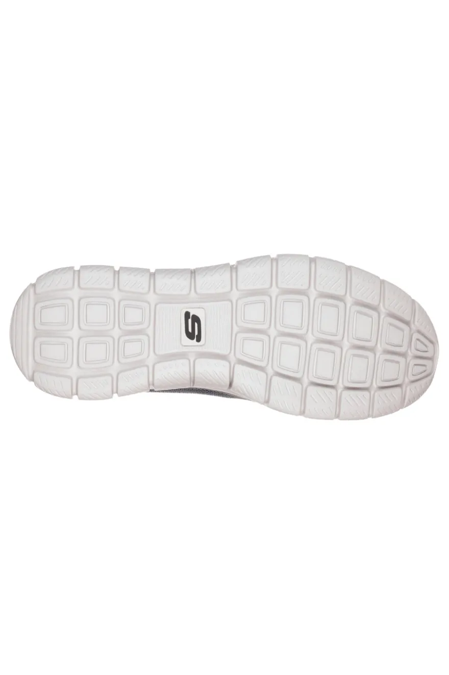 Sneakers grigio e blu in pelle e mesh con Memory Foam Skechers Track Scloric
