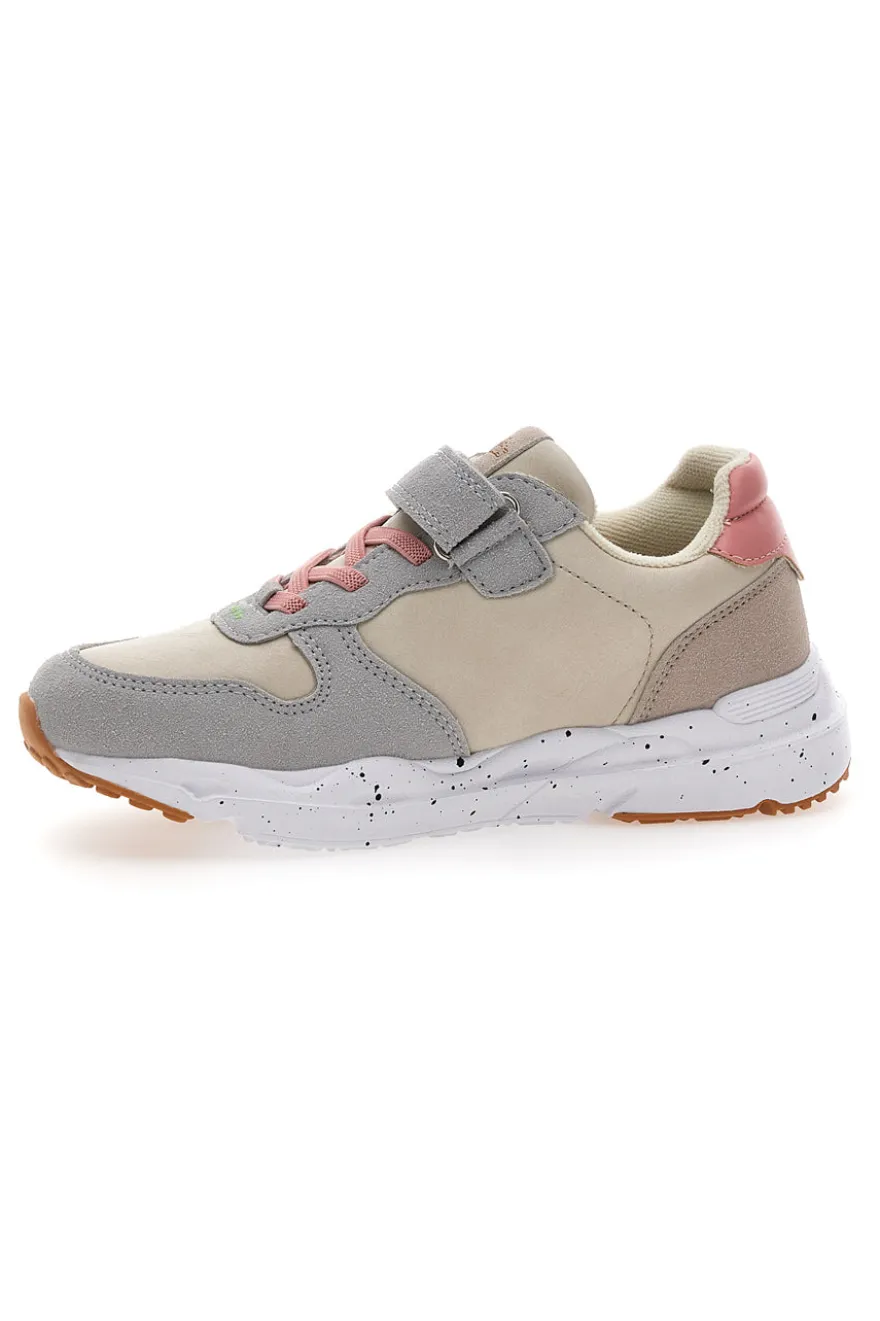 Sneakers grigio panna con cuore PITT KIDS K231102