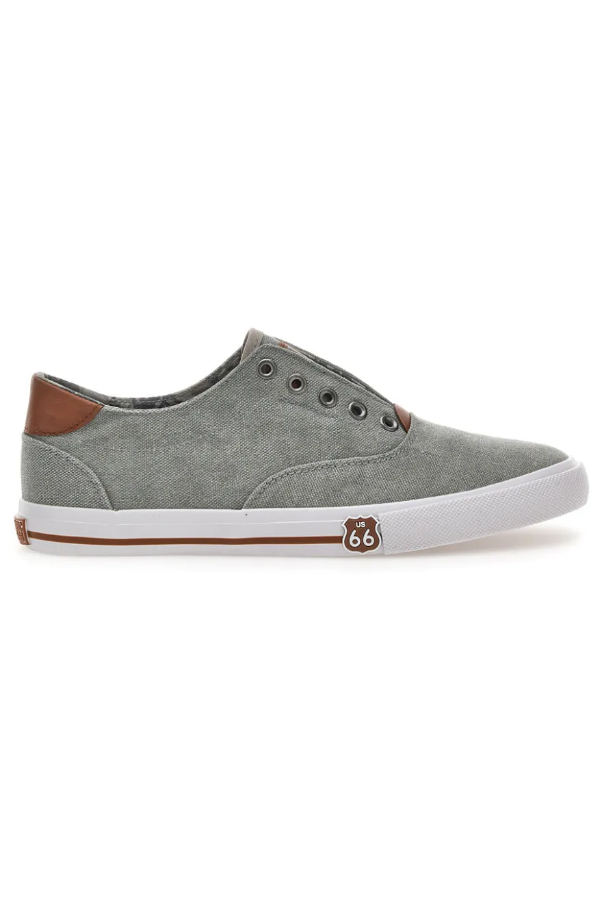 Sneakers in Tela Route 66 91414 Grigie