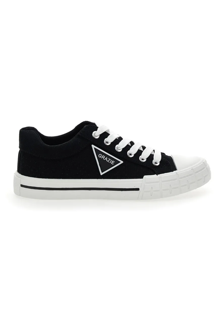 Sneakers in tela traforata Grazie 3581 Nera