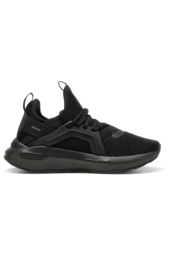 Sneakers junior nere in tessuto con suola ammortizzata Puma Softride Enzo 5 Jr