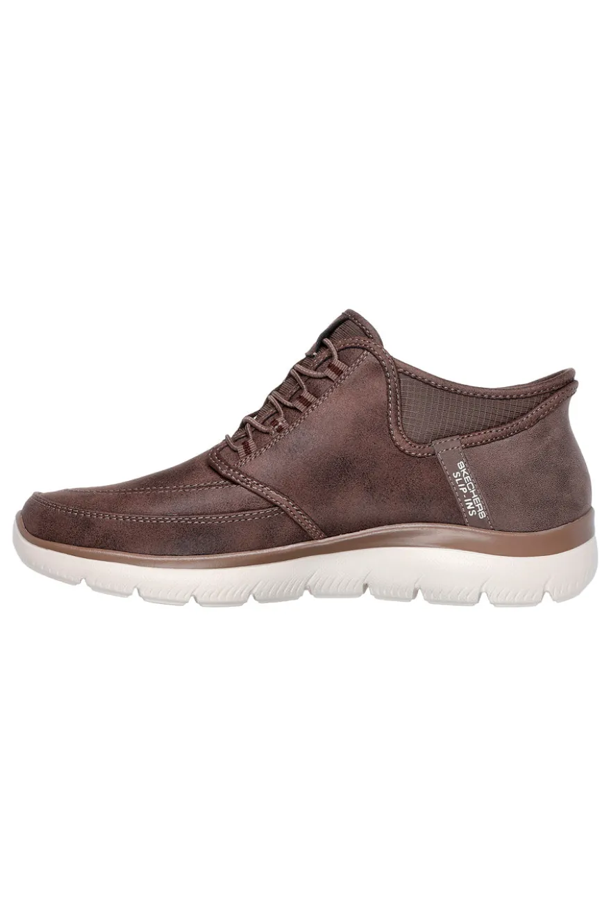 Sneakers marroni slip-on leggere Skechers SUMMITS SIEGUL