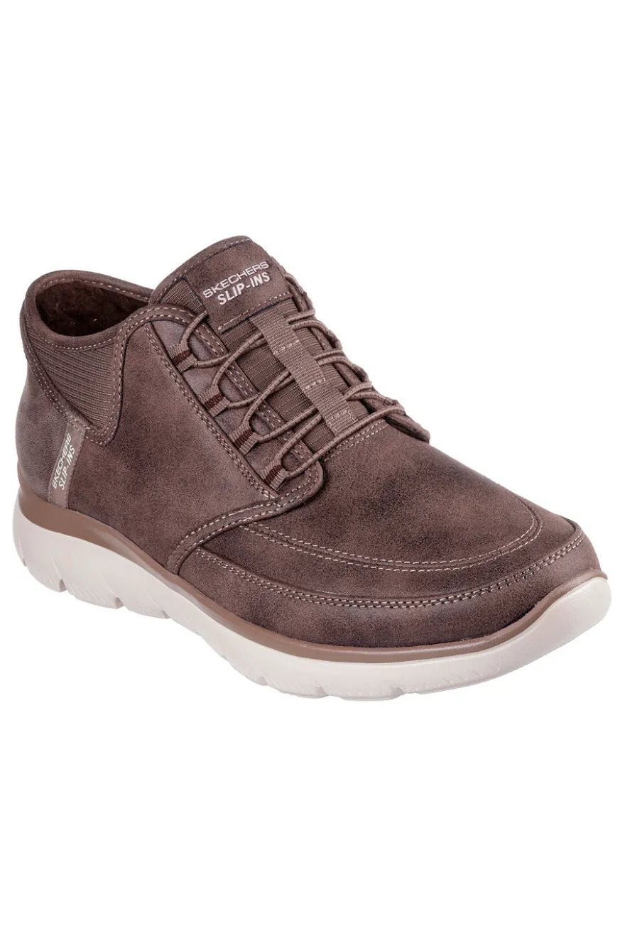 Sneakers marroni slip-on leggere Skechers SUMMITS SIEGUL