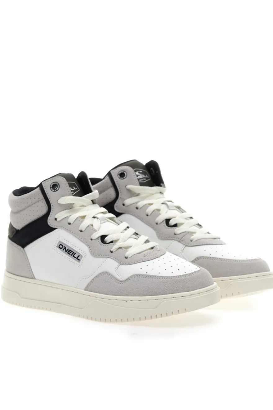 Sneakers Mid Cut Galveston Bianche