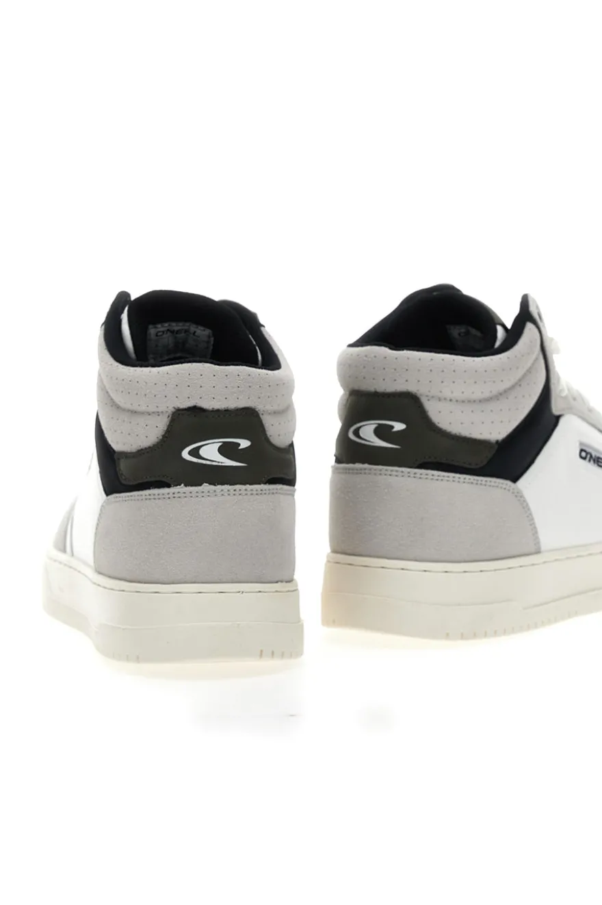 Sneakers Mid Cut Galveston Bianche