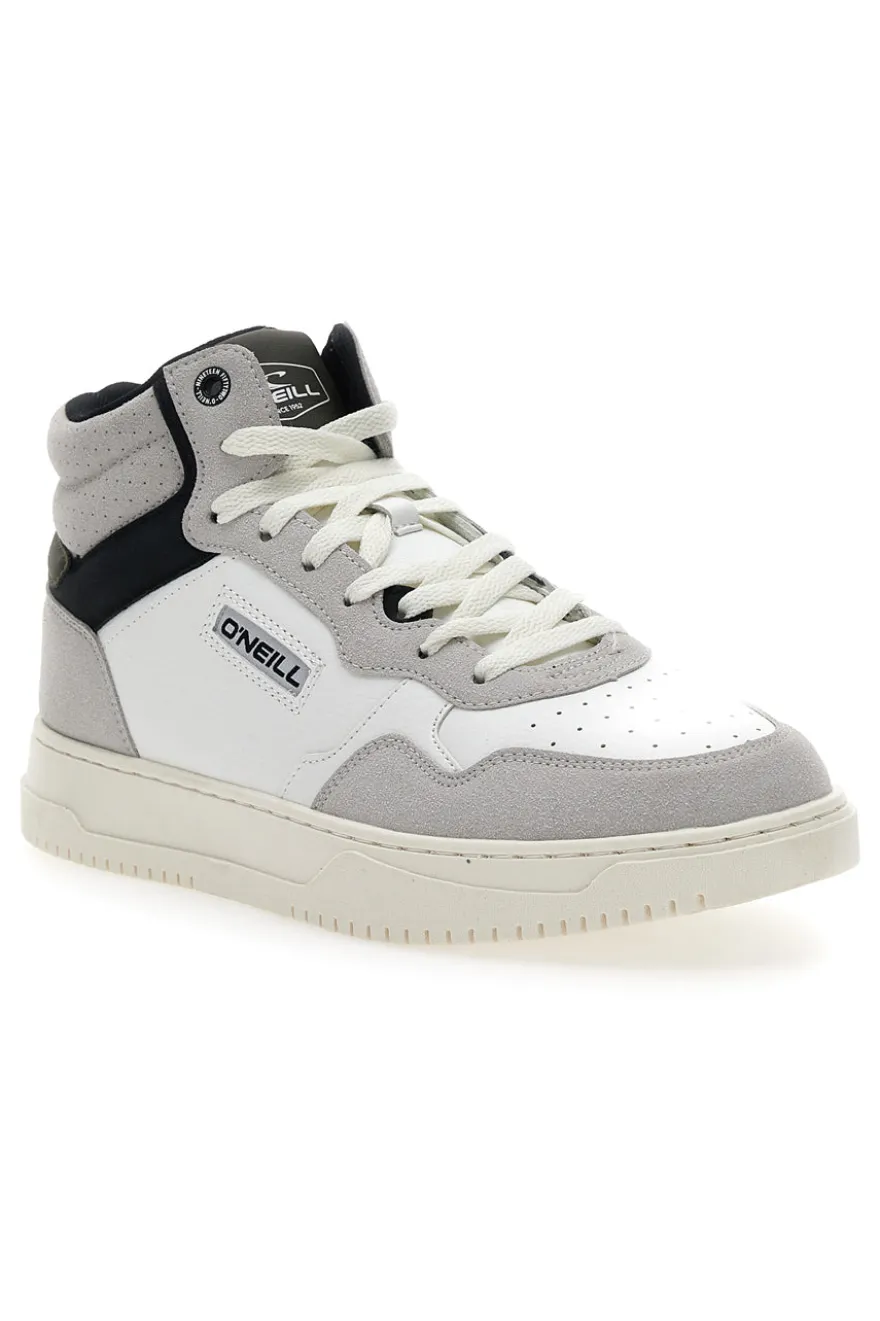 Sneakers Mid Cut Galveston Bianche