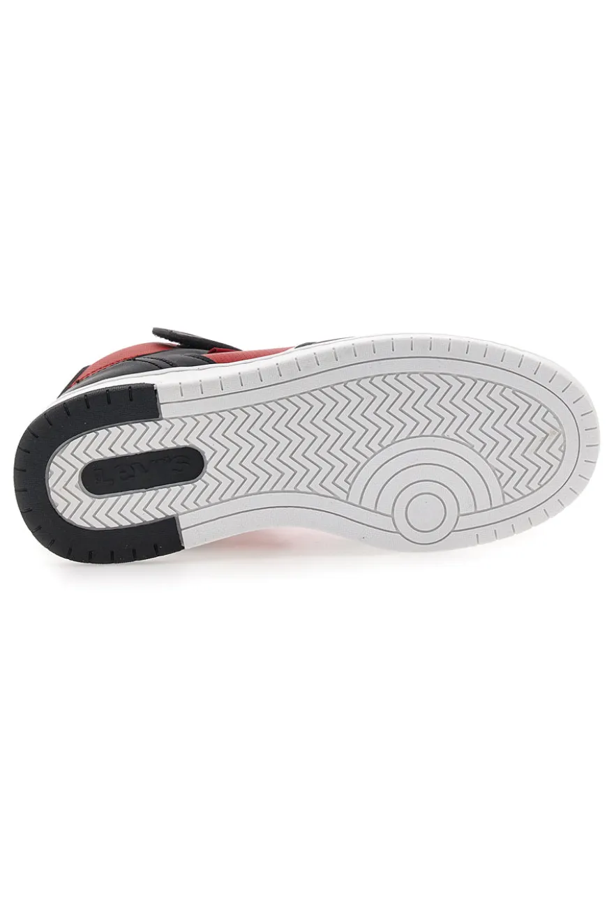 Sneakers mid rosso nere con strappo Levi's Kick Mid Se