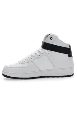 Sneakers Mid-Cut Bianche e Nere Leone 47